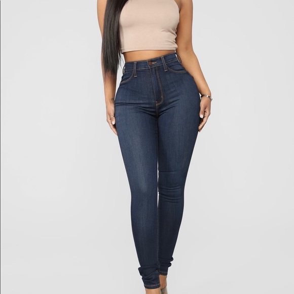 Fashion Nova Classic Beauty Skinny Jeans Dark Denim - Picture 2 of 3